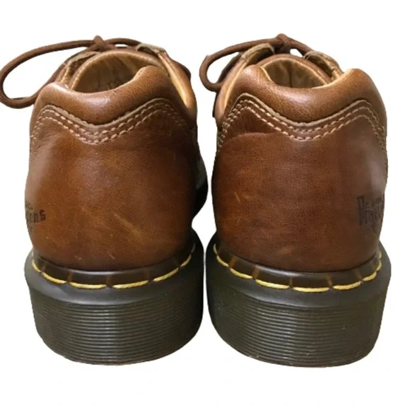 Dr. Martens Leather Chunky Oxford Low Top Shoes Women 7 Brown Vintage 12037 - Picture 7 of 16